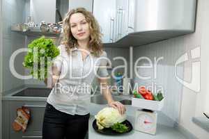 Beautiful woman in kitchen