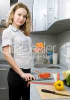Beautiful woman in kitchen