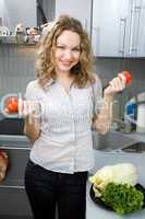 Beautiful woman in kitchen