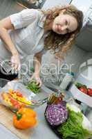 Beautiful woman in kitchen