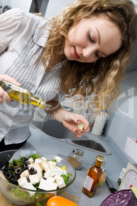 woman on kitchen woman on kitchen