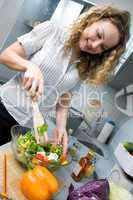 woman on kitchen