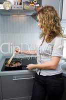 woman on kitchen