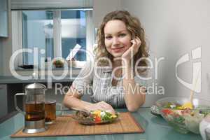 Beautiful woman in kitchen