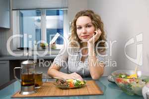 woman on kitchen