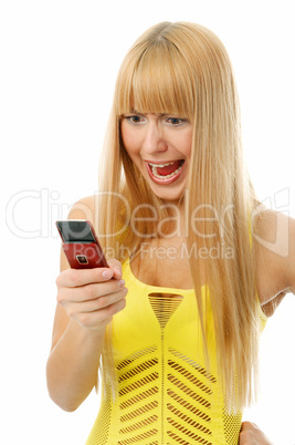 woman talking in cellphones