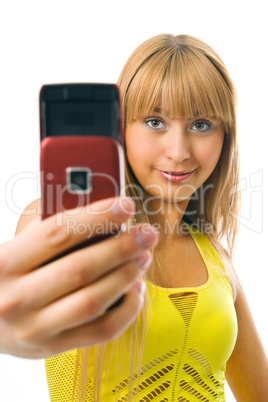 woman photograph with cellphone