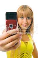 woman photograph with cellphone