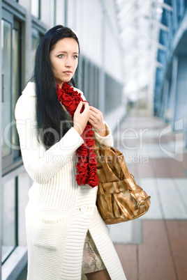 portrait beauty woman in the city