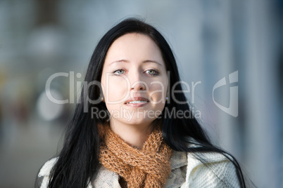 portrait beauty woman in the city