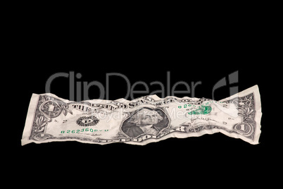 crumpled dollar