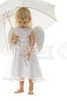angel with umbrella