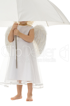 angel with umbrella