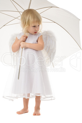 angel with umbrella