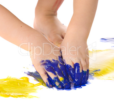 painting hands