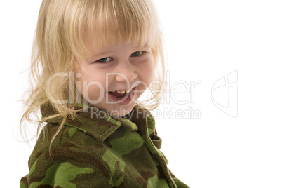 funny military little girl