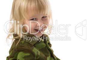 funny military little girl