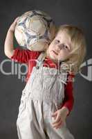 strong girl footballer