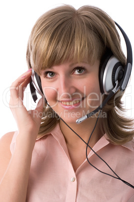 girl with headset