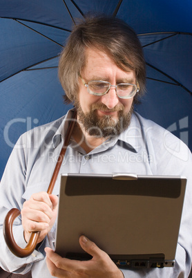 businessman with notebook