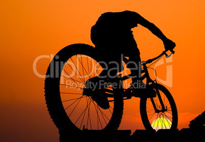 mountain biker silhouette