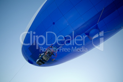 flying blimp close-up