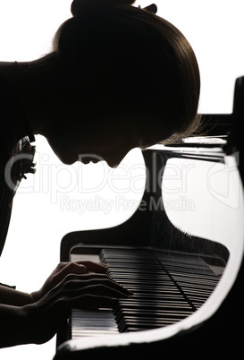 Playing the piano