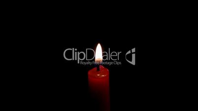 timelapse burning red candle