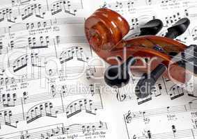 Geige mit Noten