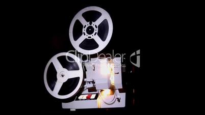 old projector showing film