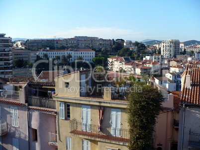 France. French Riviera. Cannes. Picturesque roofs of the houses