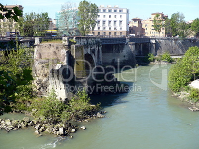 Italy. Rome. Ruins of Ponte Rotto