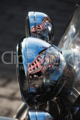 Motorbike Lamp Reflection, Oslo