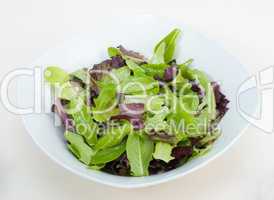 Schüssel mit frischem grünen Salat
