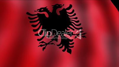 Albania - waving flag detail