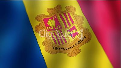 Andorra - waving flag detail
