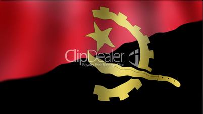 Angola - waving flag detail