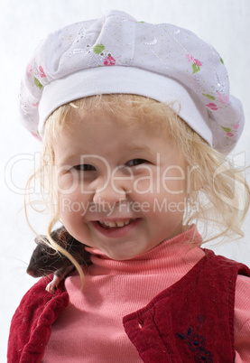 smiling girl with rat