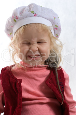 smiling girl with rat