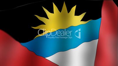 Antigua and Barbuda - waving flag detail