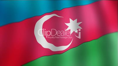 Azerbaijan - waving flag detail