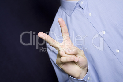 Man Making Peace Sign