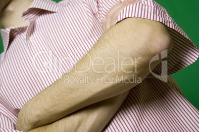 Man folding arms