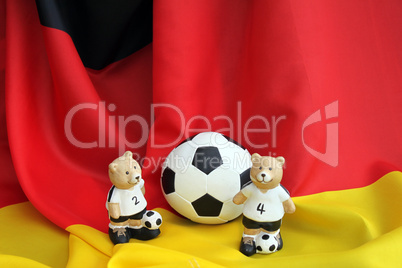 Deutschlandflagge mit Fußball