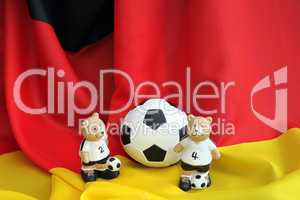 Deutschlandflagge mit Fußball