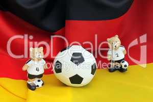 Deutschlandflagge mit Fussball