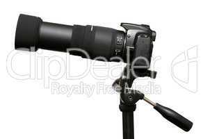 camera with telephoto zoom lens