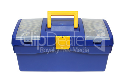 blue plastic toolbox