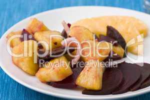 Rote Beete Ananas Salat - Beetroot Pineapple Salad