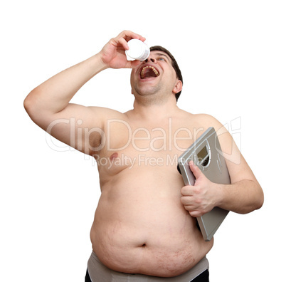 dieting overweight man